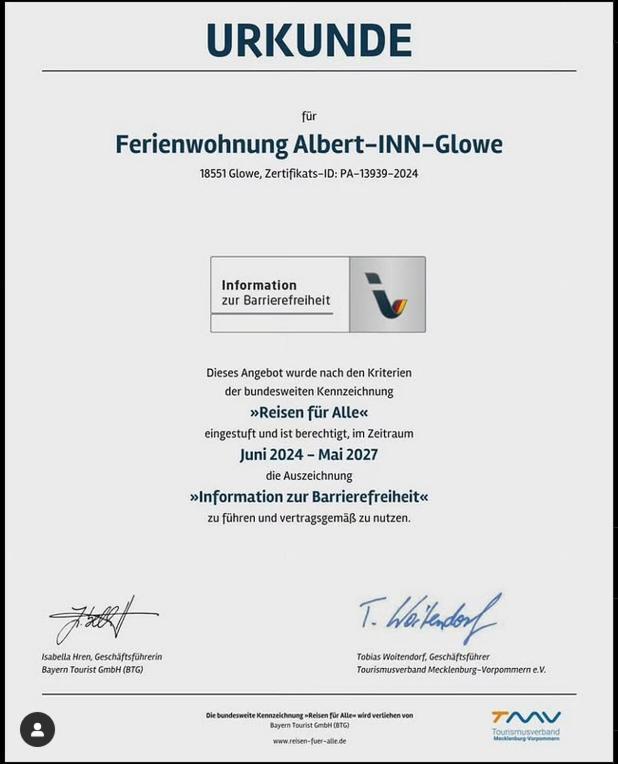 Albert-Inn-Glowe - Barrierefrei & 3 Schlafzimmer & Coworking & Strandkorb-Saisonal & Sauna Im Haus & Fahrraeder Εξωτερικό φωτογραφία